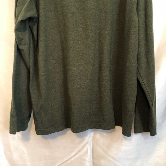 Arrow Mens XXLg Long Sleeve  Henley in Hunter Green and Grey Trim - Picture 6 of 11